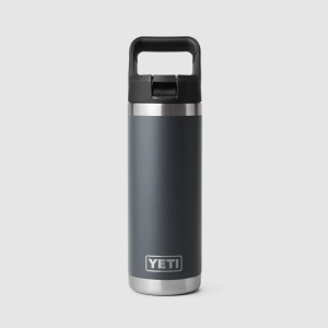 Yeti Rambler 18oz Straw Cap Charcoal
