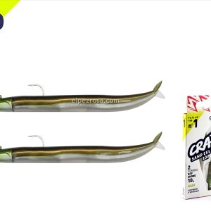 Black Minnow Crazy Sand EEL Nº1  100 mm  Combo 10 g  Khaki