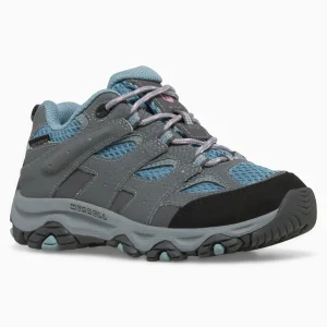 Zapatilla Niños Moab 3 Waterproof Gris/Celeste Merrell