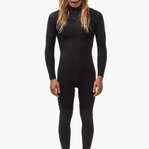 Neopreno Vissla 7 Seas 3-2 Full Chest Zip Black
