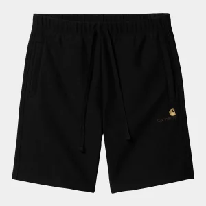 Pantalón Corto Carhartt WIP American Script Sweat Black