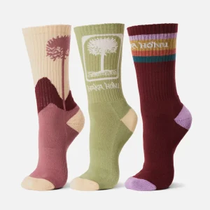 Calcetín Mujer Las Tres Puntas Pack Medio Multicolor Haka Honu