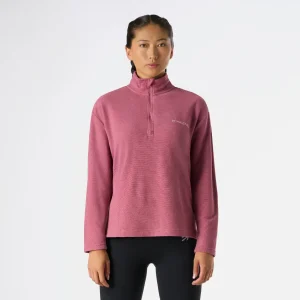 Polerón Mujer Cool Down 1/4 Zip Fleece Rosado Vulcano