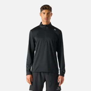 Polerón Hombre Built To Move 1/4 Zip Midlayer Negro Vulcano