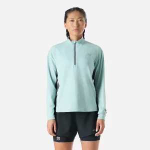 Polerón Mujer Tempo 1/4 Zip Midlayer Jade Vulcano