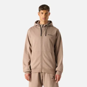 Polerón Hombre Cool Down Full Zip Sweatshirt Hoody Taupe Vulcano