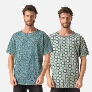 Polera Hombre Bi-curioso Print Azul Noche Haka Honu