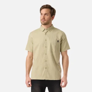 Camisa Hombre Terrain Linen Shirt Verde Oliva Lippi