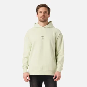 Polerón Hombre Ulmo Hoody Sweatshirt Gris Claro / Verde Agua Lippi