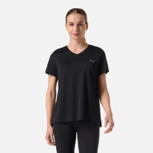 Polera Mujer Core V-Neck Q-Dry T-Shirt Negro Lippi
