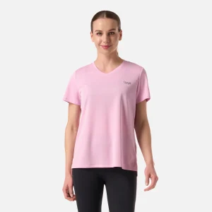 Polera Mujer Core V-Neck Q-Dry T-Shirt Rosa Lippi