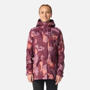 Chaqueta Mujer Kauai Print Morado Oscuro Haka Honu