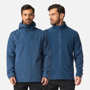 Chaqueta Hombre Tres Cruces Fusion-3 Hoody Jacket Azul Oscuro Lippi