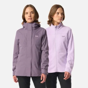 Chaqueta Mujer Tres Cruces Fusion-3 Hoody Jacket Violeta Lippi