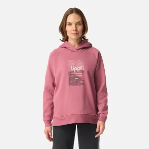 Polerón Mujer Insigne Hoody Sweatshirt Front Print Rosa Oscuro Lippi