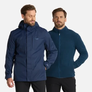 Chaqueta Hombre Tres Cruces Fusion-3 Hoody Jacket Azul Marino Lippi