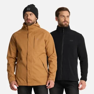 Chaqueta Hombre Lake Fusion 3 B-Dry Jacket Café Claro Lippi
