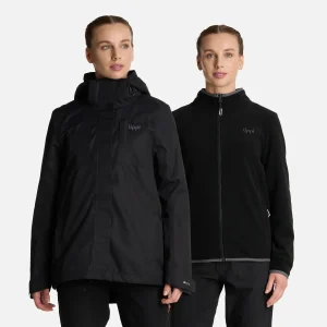 Chaqueta Mujer Tres Cruces Fusion-3 Hoody Jacket Negro Lippi