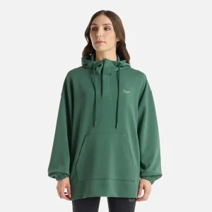 Polerón Mujer CityScape Hoody Sweatshirt Verde Botella Lippi