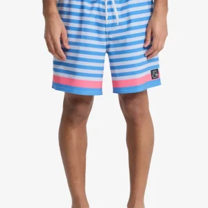 Bañador Quiksilver Original BTZ Stripe Volley 17” Riviera Biarritz Stripe