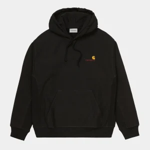 Sudadera Carhartt WIP Hooded American Script Black