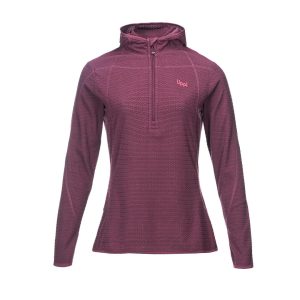 Poleron Mujer Jacaranda Nano-F 14 Zip Hoody Vino Lippi